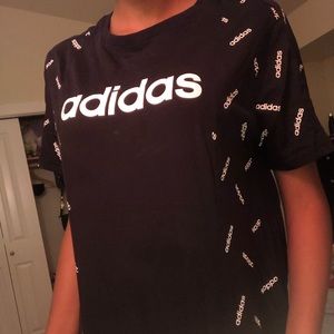 black adidas tee!